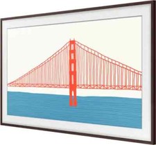 Samsung VG-SCFA50BWBZA The Frame TV 50'' Customizable Bezel, Modern Brown Open 