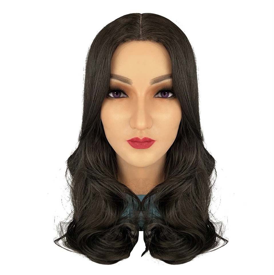 Halloween silicone female head mask female role-playing cross dressing mask - Bild 4 von 4