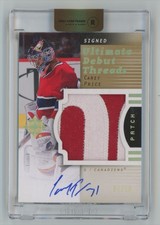 2007-08 Upper Deck Ultimate Debut Threads Patch Auto /10 Carey Price Rookie Auto