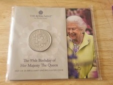 2021 The 95th Birthday of Her Majesty The Queen £5 BU Coin Pack Royal Mint - Available on eBay