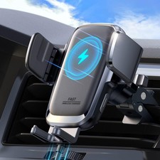 Wireless Car Charger, 15W Auto Clamping Car Phone Holder Charger