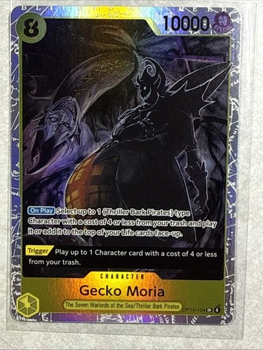 Gecko Moria Foil OP14-104 The Azure Sea's Seven One Piece English NM-Mint