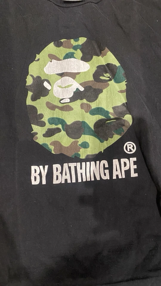 Auténtico BAPE Bathing Ape Camo College Manga Larga Original  Foto 4 de 4