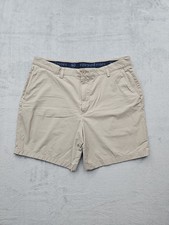 Vineyard Vines On the Go Short Mens 35 Tan Khaki Performance Stretch Golf