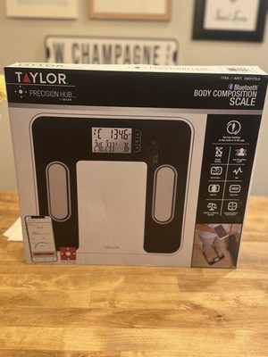 Taylor Bluetooth Body Composition Scale Precision Hub BMI Body Fat Muscle Water.