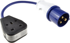 Kenable Caravan Site Power Plug 240V 16A to 13A UK Socket Adapter Cable