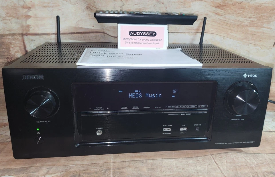 Denon AVR-X2400H 7.2 AV Receiver Verstärker 4K Atmos USB DTSX BT Heos Dolb Vision WiFi