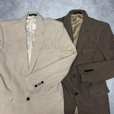 Men’s Wangyue Blazer Sport Jacket Bundle Size M Beige And Brown 