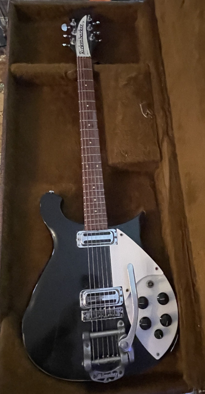 Vintage 1960-70s rickenbacker jetglo electric guitar w / hardcase 610-620 beatles!