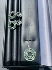 Arte Madrid Emerald And Crystal Layered Circle Necklace, Ring And Earrings Set — photo 5