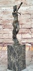 Bronze Sculpture Statue 1930S Deco Metal Nude Dancer After Chiparus Figure Gift