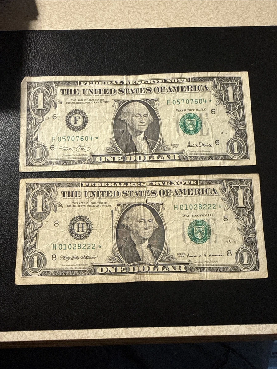 スコアアップ English 2001年 1035 Circulated $1 2001 US Federal Reserve Small Notes for sale | eBay