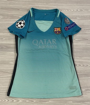 Nike 2015/16 FC Barcelona Third Soccer Jersey Green Women's Size