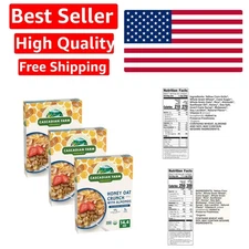 Eco-Friendly Organic Honey Oat Crunch Cereal with Almonds - 14.4 oz - 3 Pack