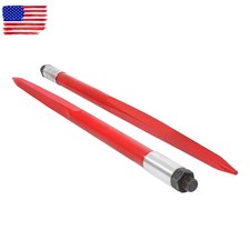 2 ×Square Hay Spike Bale Spear 39" Wide Tine Spike 3000lb Capacity For Tractor