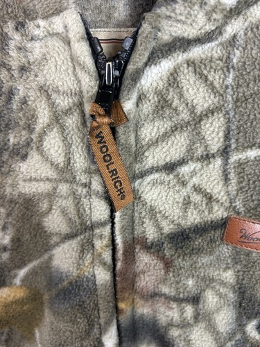 Woolrich Jacket Youth XL Hunting Fleece Camouflage Hardwood Unisex Full Zip Hood - Picture 3 of 6