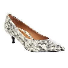 Vionic Josie Snakeskin Leather Heel Pumps Women’s Size 9.5 Kitten Heel