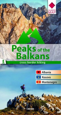 Wanderkarte Peaks of the Balkans 1: 60 000 | Peaks of the Balkan | (Land-)Karte