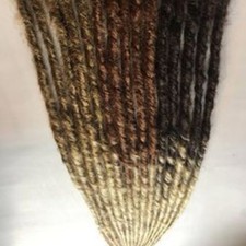 Brown Auburn Blonde Clip in Dreads Dreadlocks Ombre Hair Extensions