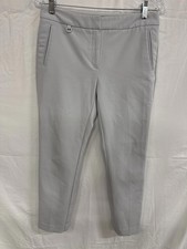 Adrianna Papell Women's Light Gray Stretch Pants Size 4