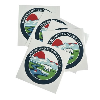 Aufkleber  Greenland is not for sale    9,5 cm rund   Outdoor Vinyl   5er Set
