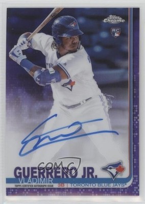 2019 Topps Chrome Rookie Purple Refractor /250 Vladimir Guerrero Jr Auto RC 0x3l