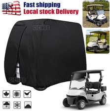 Waterproof Golf Cart Cover Zipper 4 Passenger EZ GO Club Car Yamaha Elastic Hem