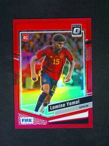 2023-24 Panini Donruss Optic FIFA Lamine Yamal #54 RC Rookie Red /299