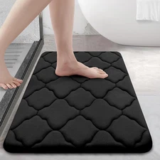 Memory Foam Bath Mat Rug 24x16, Ultra Soft and Absorbent Bathroom Rugs, Non-Slip