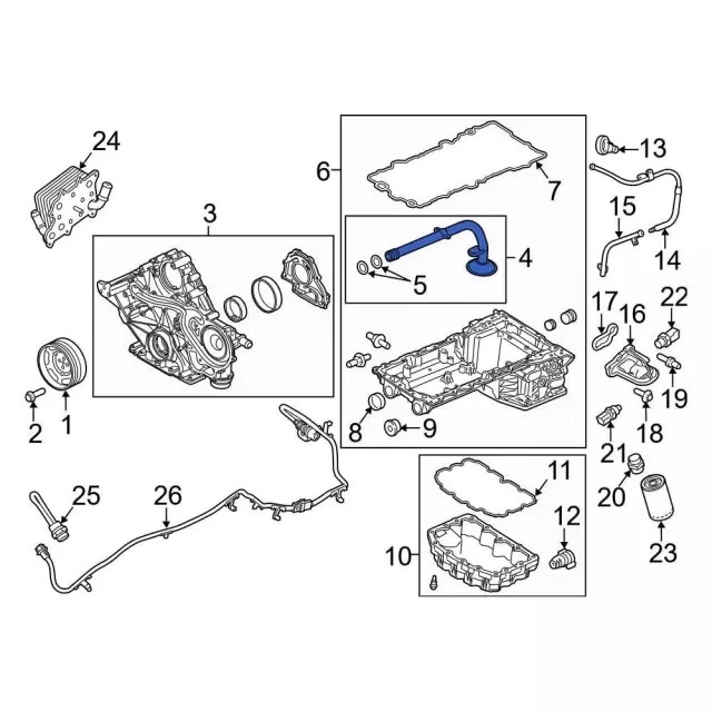 Camioneta de aceite genuina Ford 2011-2019 F-250 Super Duty F-350 Super Duty BC3Z-6622-D Foto 3 de 3