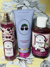 Bath  Body Works Sweetheart Cherry Fine Fragrance Mist, Body Cream  Body Wash