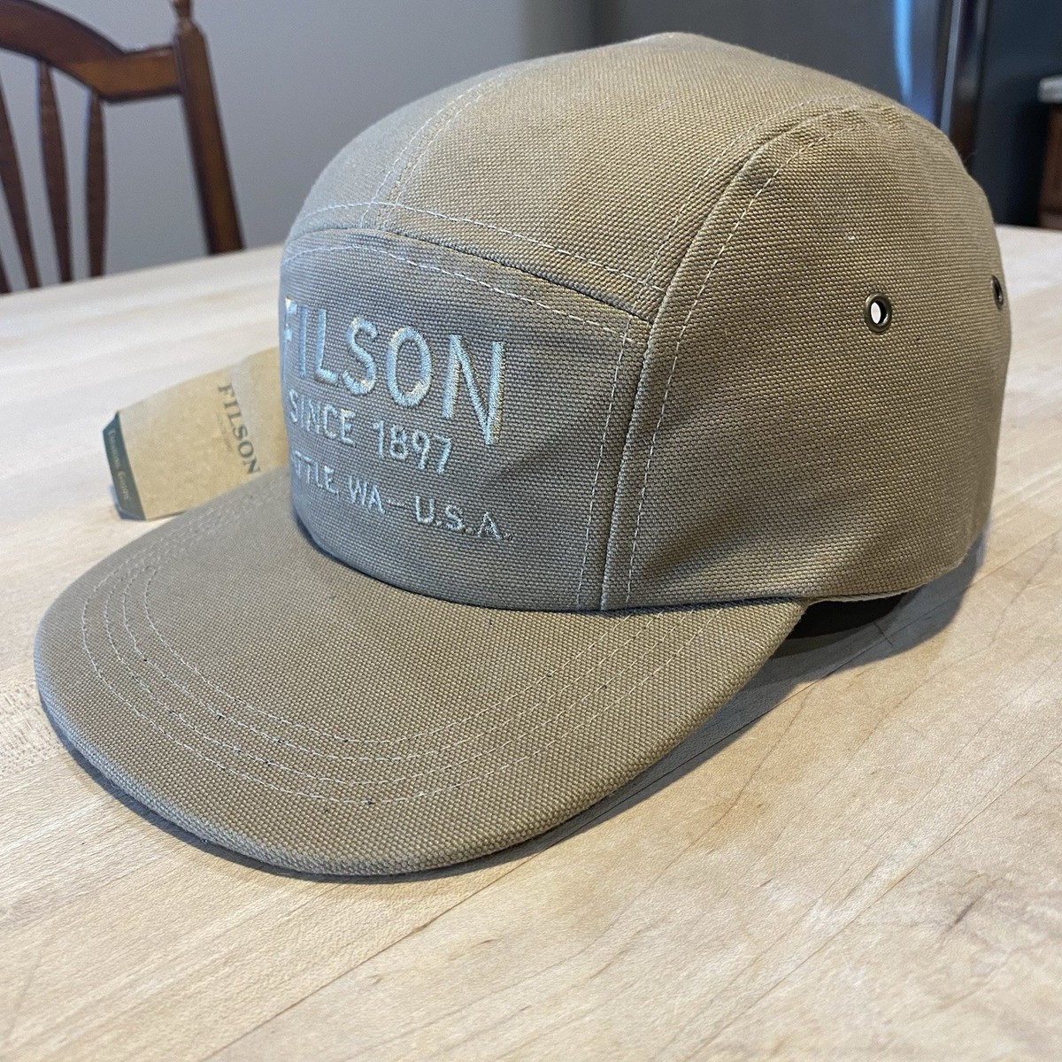 Filson Cotton Canvas 5 Panel Cap - New With Tags - Rugged Tan