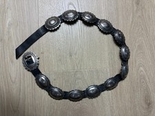 Vintage Sterling Silver Concho Belt Southwestern Western 13 Conchos