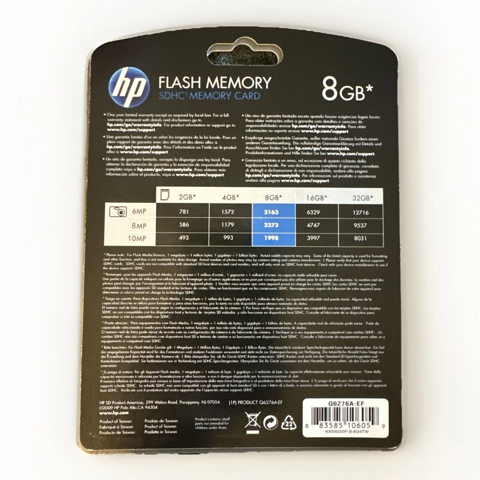 HP SDHC Flash Memory Card 4GB SDHC NEW in package! - Image 2 of 2