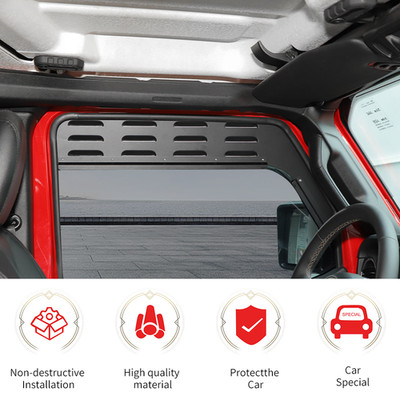 2X Front Window Glass Louvers Air Vent Cover Plate For Jeep Wrangler JL JT 2018+