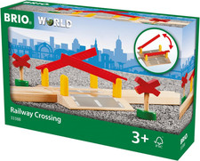 BRIO World 33388-4 Piece Railway Crossing Set Wooden Train Track