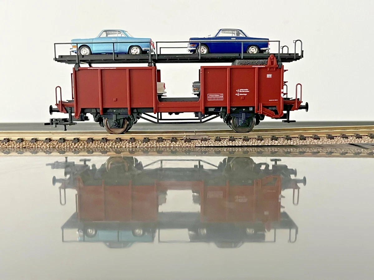 Lot de 4 wagons porte bois Fleischmann HO, sans boite , 3 grumes , 1