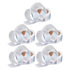  5 Rolls Labels Sealing Stickers Office Student Classroom Supplies