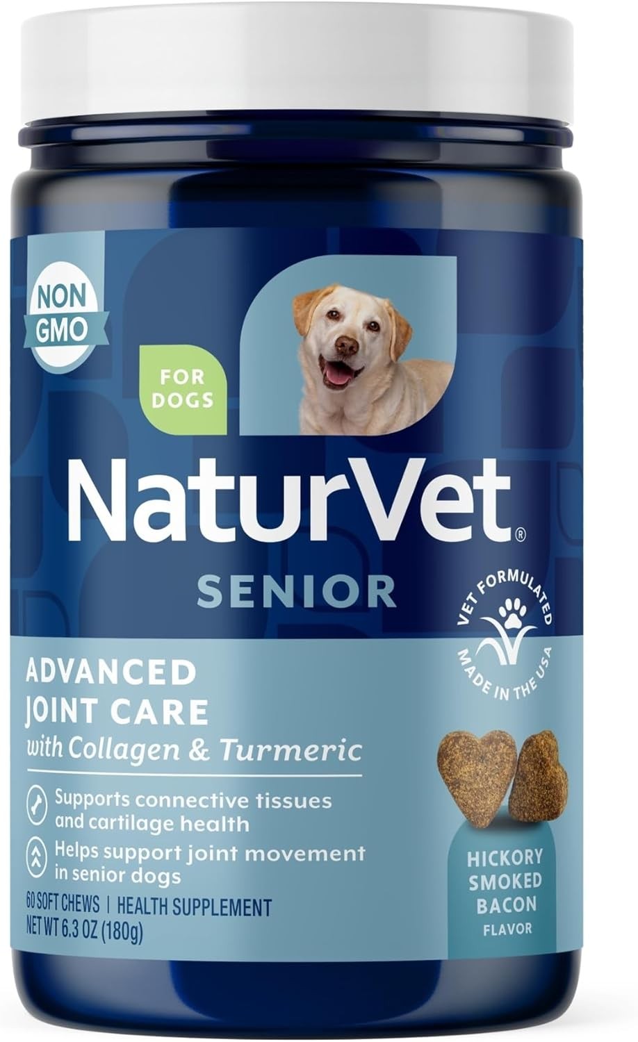 NaturVet Senior Advanced Dog Joint Care with Collegen & Turm
