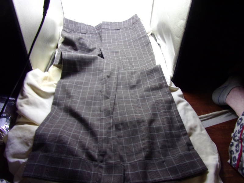 NWT Maurices Ladies SZ 11/12 Grey/Blue Plaid Stretch Dress Pants