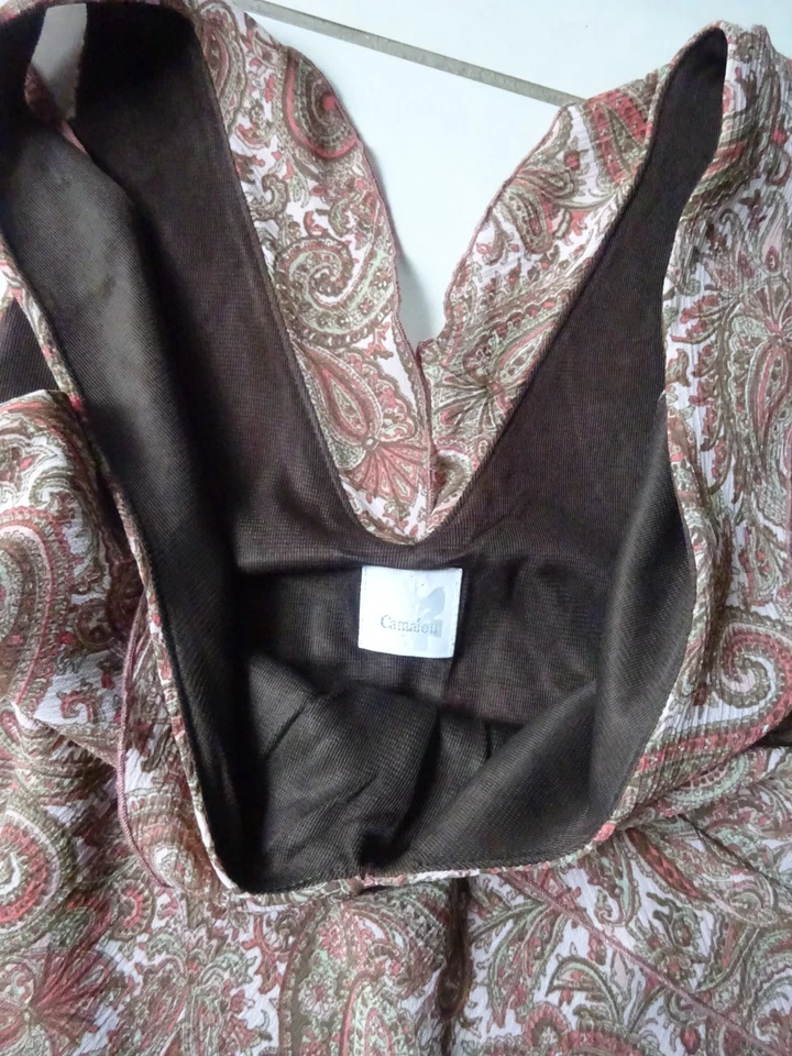 Robe fluide été marron " CAMAIEU " FEMME taille 44 TBE - Photo 3/3