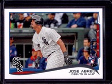 2014 Topps Update Jose Abreu Rookie Card #US-100 Chicago White Sox (CB). rookie card picture