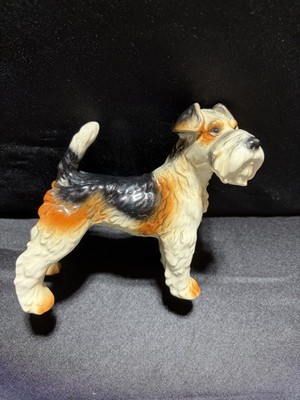Vintage Goebel W. Germany - Wire Hair Fox Terrier 4.5  Tall Porcelain Figurine