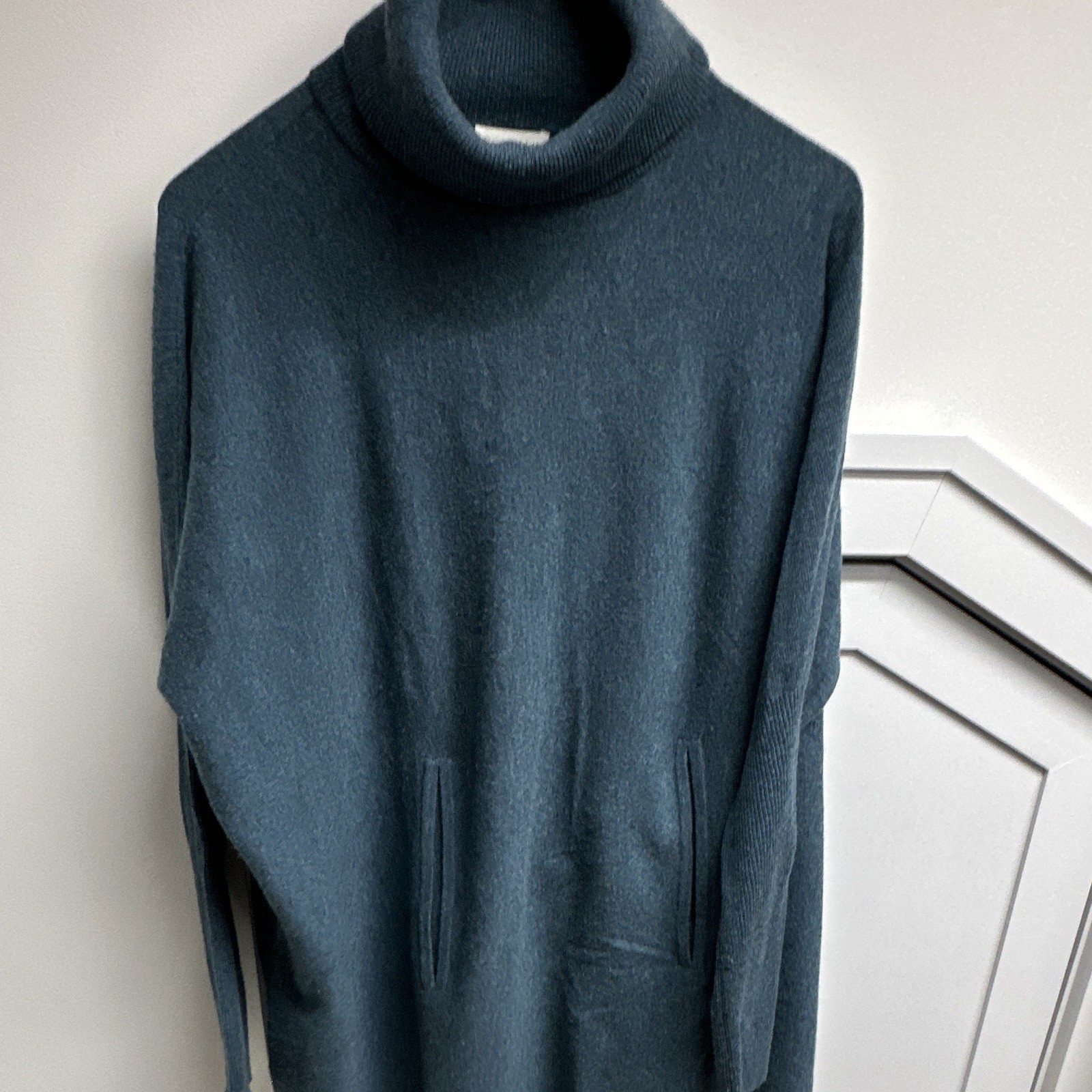 Garnet Hill Oversized Turtleneck Sweater $189 (m) Blue Best Rated ...