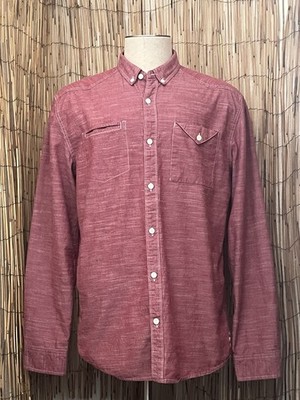 AG-ANALOG Mfg Mens LS Button Up Western Style Shirt-Size XL-100% Cotton Chambray