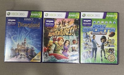 Microsoft Xbox 360 Kinect Three Game Lot Good Condition Vintage VTG Video Game