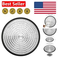 Elegant Black Shower Drain Hair Catcher - Rust-Proof Stainless Steel Silicone
