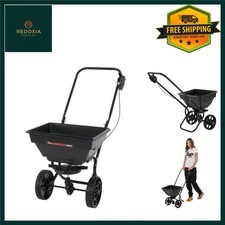 Heavy-Duty Push Broadcast Spreader, Adjustable Flow, Large 25kg Capacity