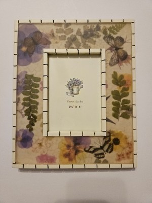 Secret Garden 3.5'' x 5'' Photo Picture Frame Vintage Floral Resin Jordan Mark
