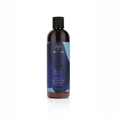 As I Am Dry Itchy Scalp Care Shampoo 12oz Olive & Tea Tree Oil Dandruff Shampoo